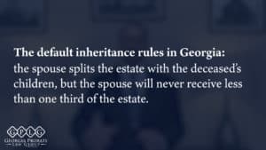 What are the inheritance rights of spouses in Georgia?